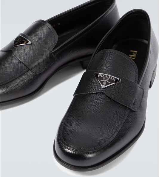 Prada Saffiano Leather Loafers