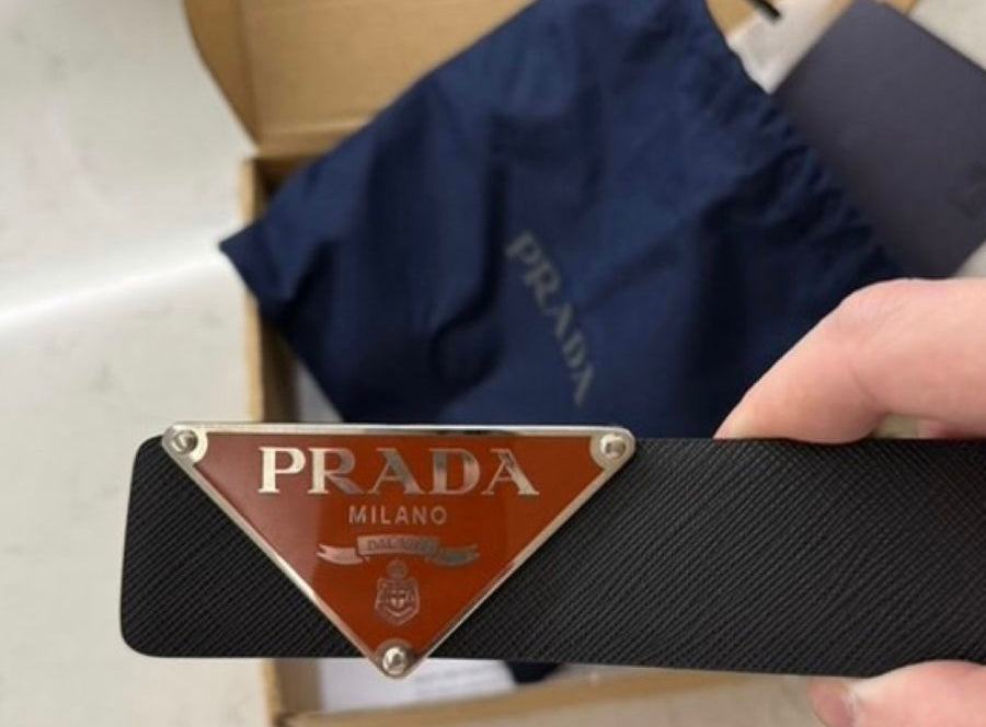 Prada Reversible Belt With Buckle Size 95