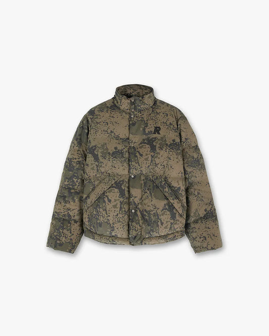 Represent Camo Puffer Jacket Size S